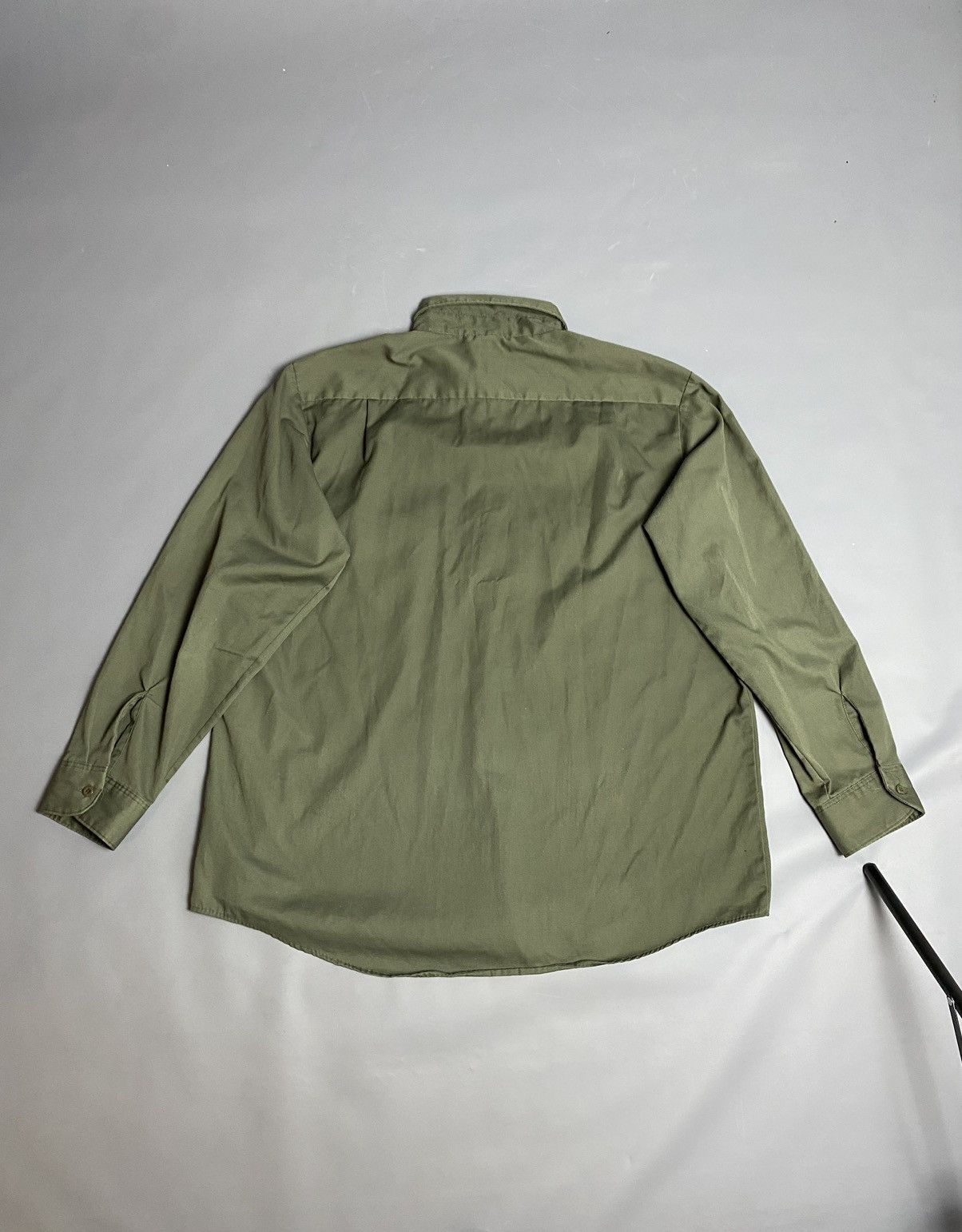 Lee VTG 70s Lee Permanent Press Work Shirt Khaki XL USA Military Size US XL / EU 56 / 4 - 2 Thumbnail