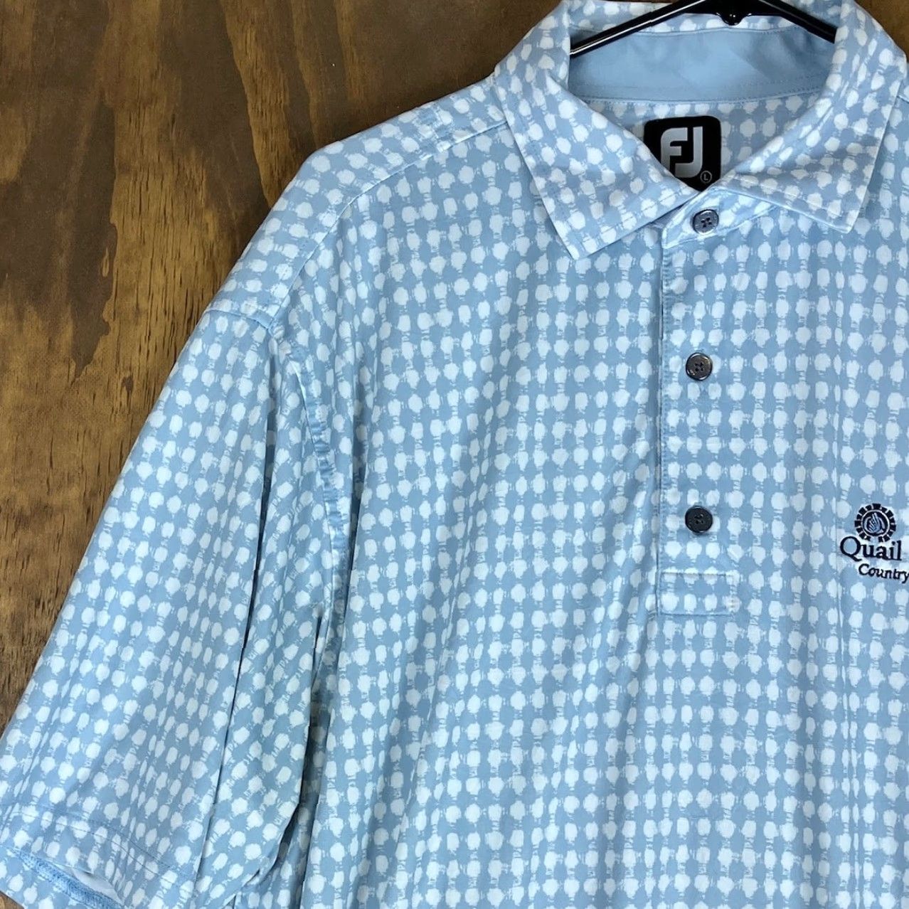 Footjoy FootJoy Polo Shirt Mens Blue White Quail Creek Short Sleeve Athletic Stretch L Size US L / EU 52-54 / 3 - 4 Thumbnail