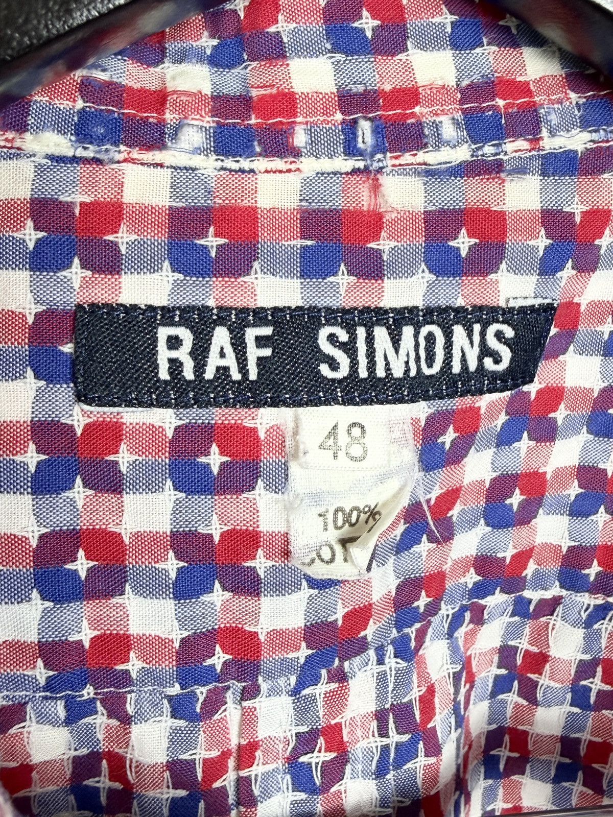 Raf Simons SS96 Raf Simons Vintage Red Checkered Button Up Shirt Size US M / EU 48-50 / 2 - 6 Thumbnail