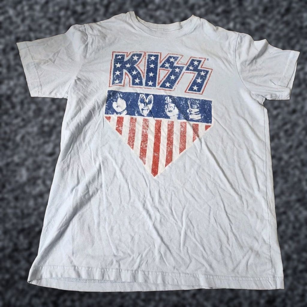 Vintage Kiss Officially Licensed T-Shirt Classic Rock Band 90s Blue Adult L Mens Size US L / EU 52-54 / 3 - 1 Thumbnail