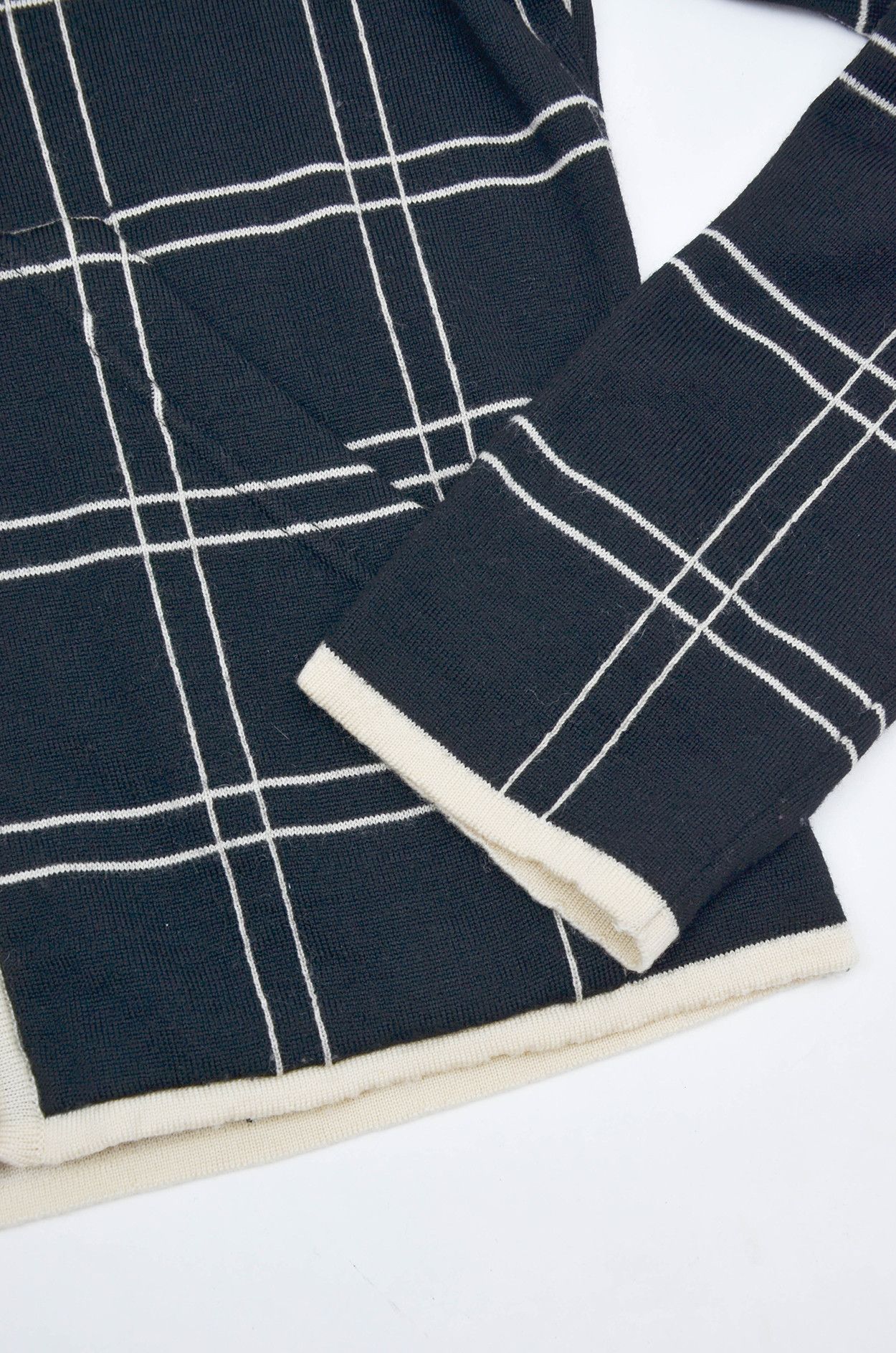 Moschino Vintage Checked Zip-Up Hoodie size M