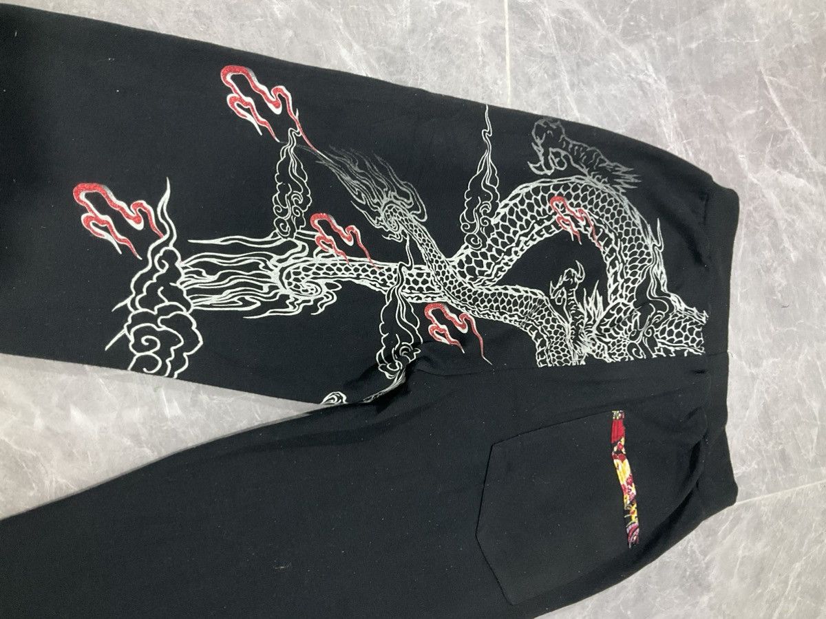 Hysteric Glamour × Japanese Brand 🔥Rare Vintage Big Print Sukajan Dragon Jogger Pants Size US 29 - 4 Thumbnail