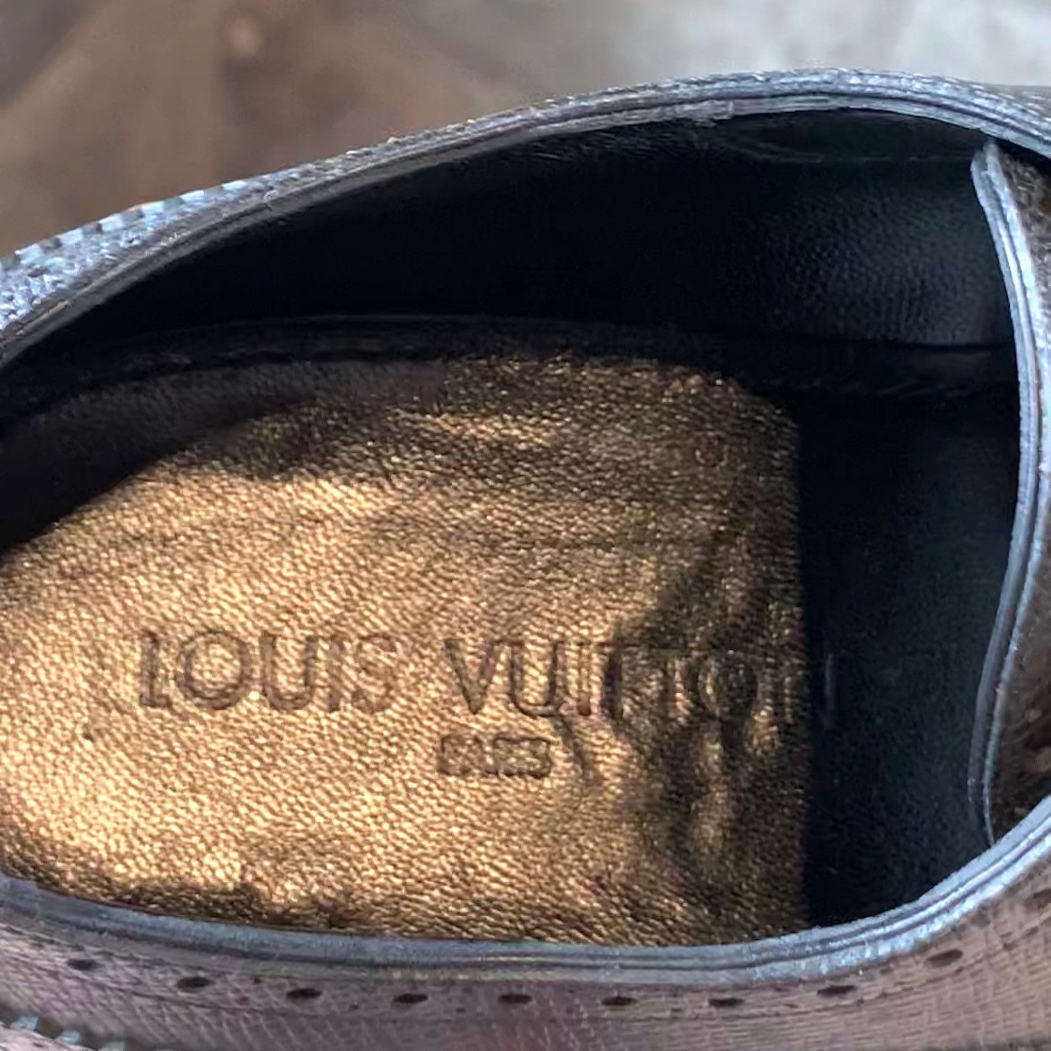 Louis Vuitton Louis Vuitton Derby Brogues Grey Leather Shoes Size US 8 / EU 41 - 10 Thumbnail