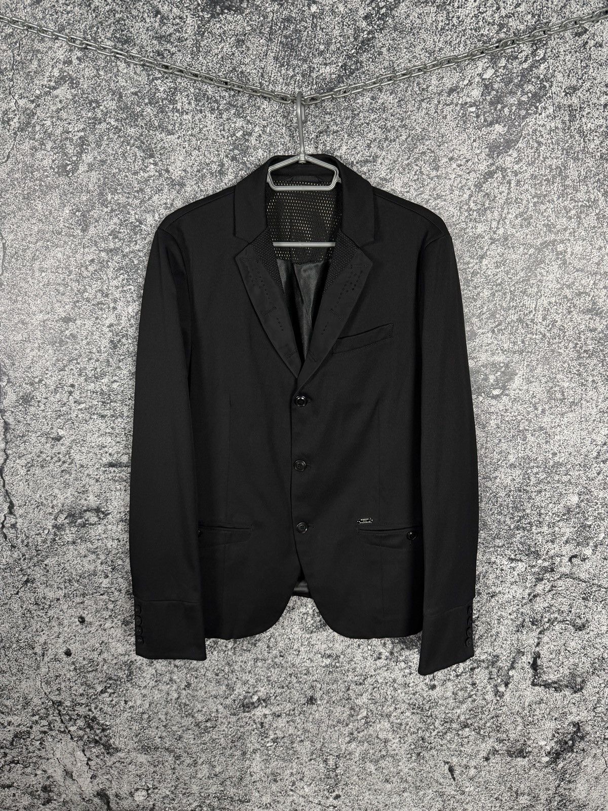 Diesel Vintage Cotton 3 Button Blazer Jacket Black Size L