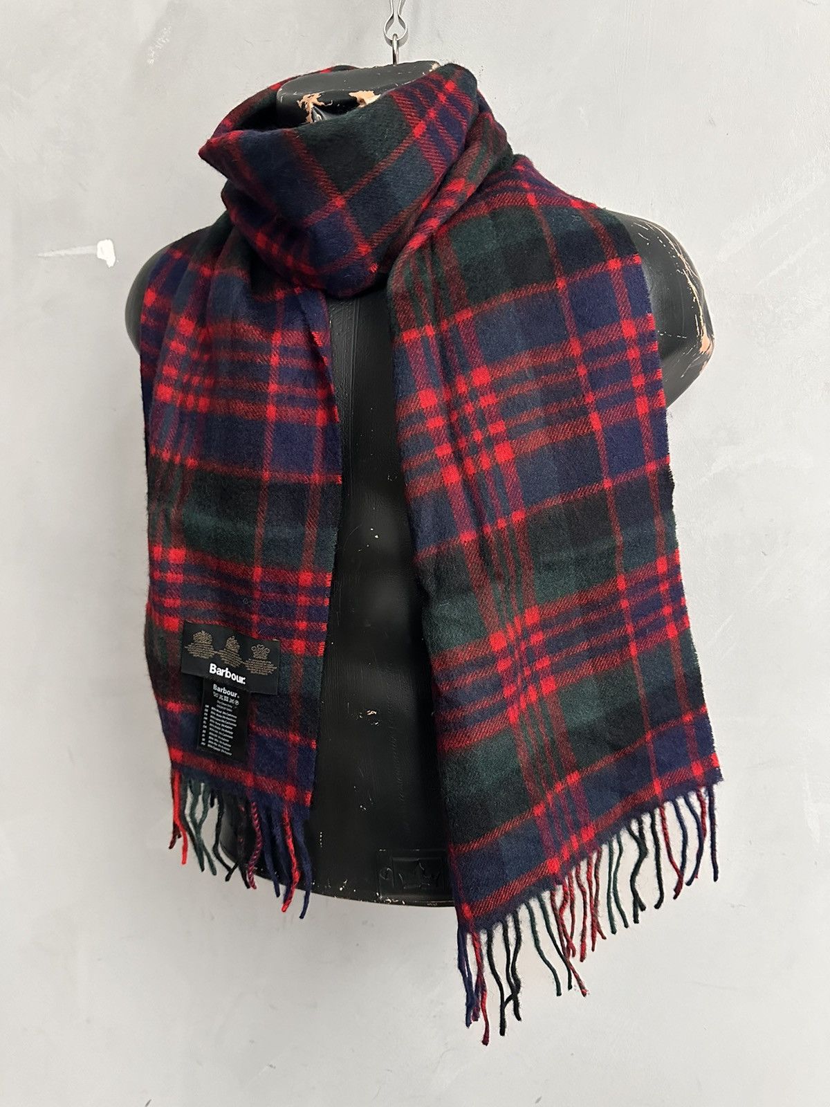 Barbour Vintage Wool Barbour Scarf Burberry Nova Check Loro piana Size ONE SIZE - 10 Thumbnail