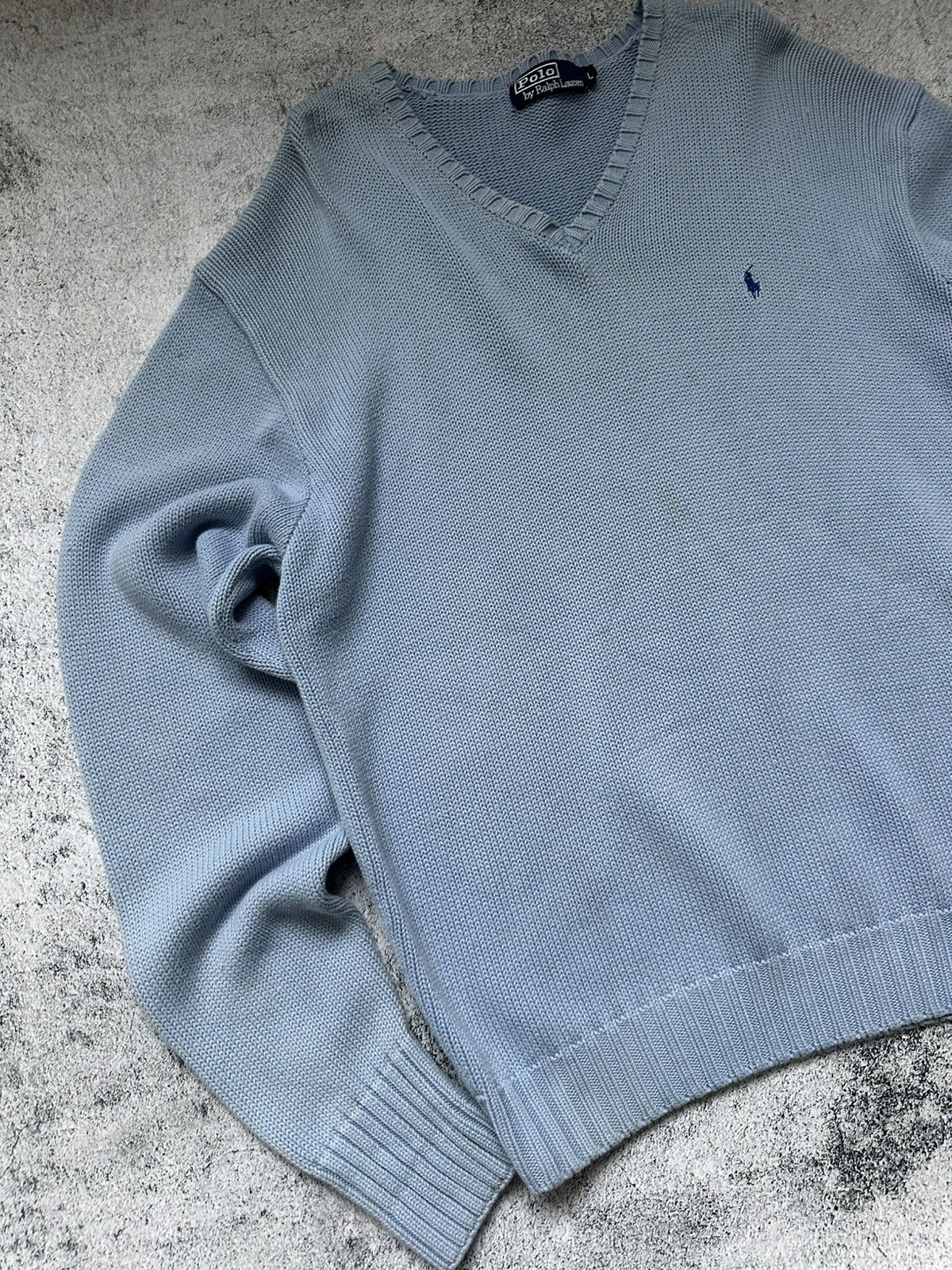 Polo Ralph Lauren Polo Ralph Lauren Knit Sweater Sky Blue Fit Logo Size US L / EU 52-54 / 3 - 4 Thumbnail