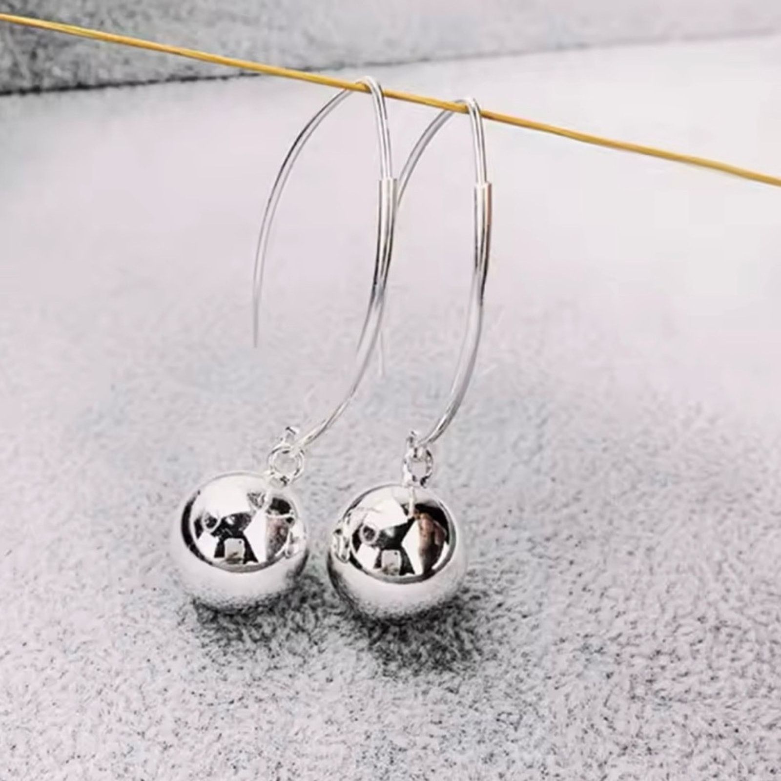 Other Silver Vintage Drop Ball Earrings Size ONE SIZE - 5 Thumbnail