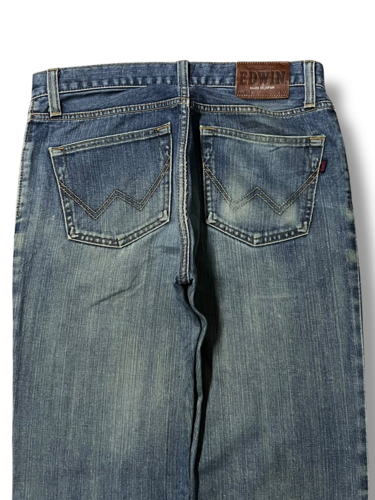 Edwin Vintage Edwin 403 Japan - Faded Mud Wash Straight Leg Jeans Size US 31 - 5 Thumbnail