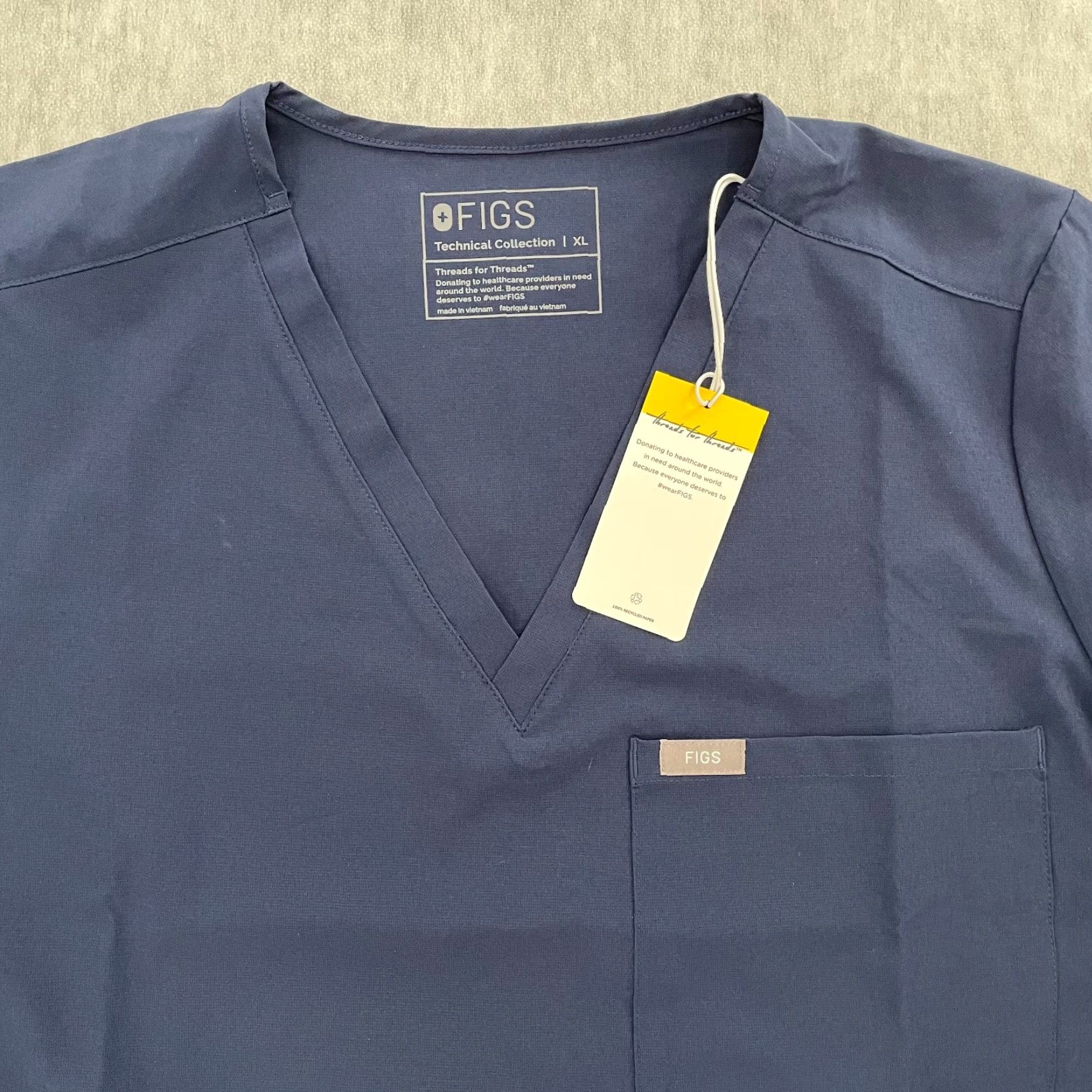 Vintage FIGS Scrubs Womens Extra Large Blue Technical Collection Catarina Pocket XL NEW Size XL / US 12-14 / IT 48-50 - 3 Thumbnail