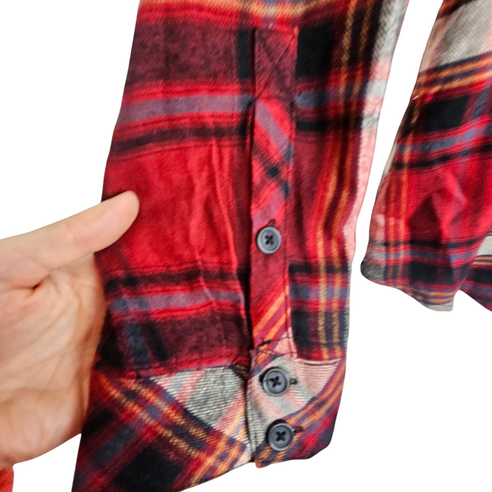 Torrid Torrid Womens Plaid Button Front Shirt Plus Size 1X Grunge Size XL / US 12-14 / IT 48-50 - 4 Thumbnail
