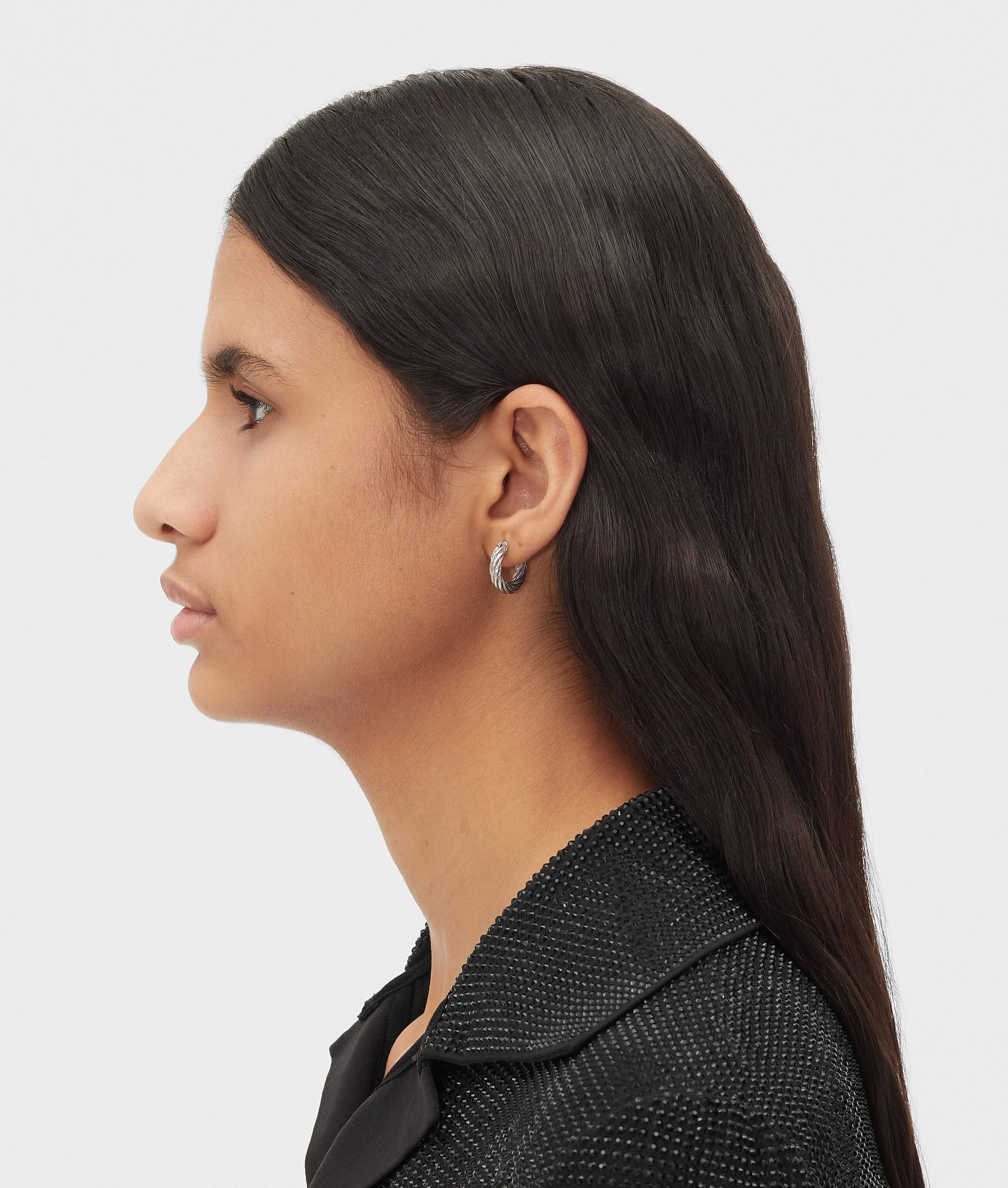 Bottega Veneta o1n1vont1124 Dup / Size: OS / Cord Sterling Hoop Earrings Size ONE SIZE - 3 Thumbnail