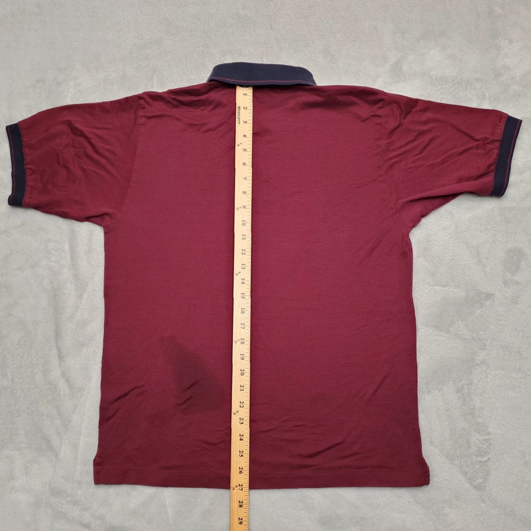 Titleist Titleist Shirt Mens M Red Blue Striped 100% Mercerized Cotton Golf Polo Size US M / EU 48-50 / 2 - 7 Thumbnail