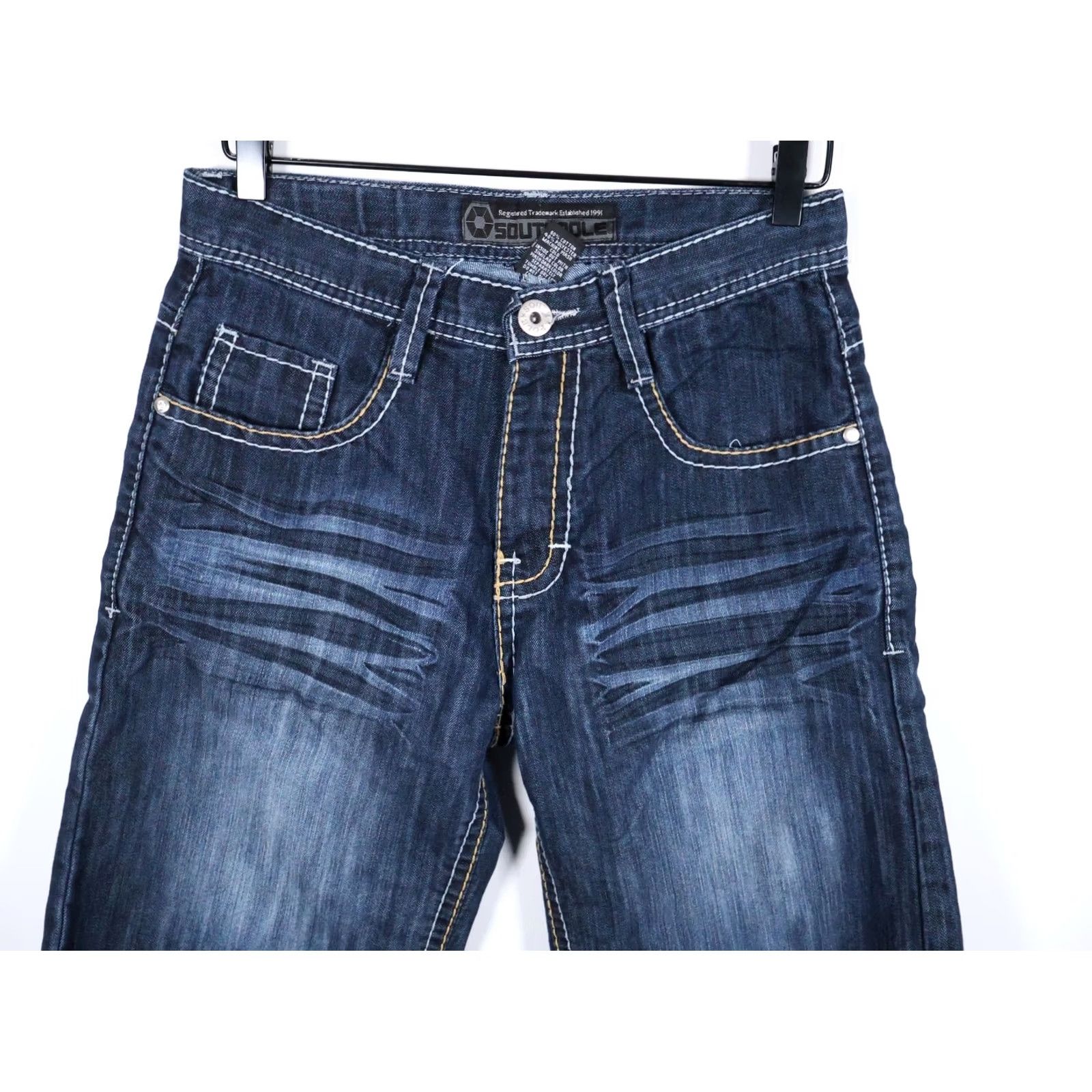 Southpole Southpole Denim Bermuda Shorts Men 30 x 12 Dark Blue Embroidered 5180 Vintage Size US 30 / EU 46 - 4 Thumbnail