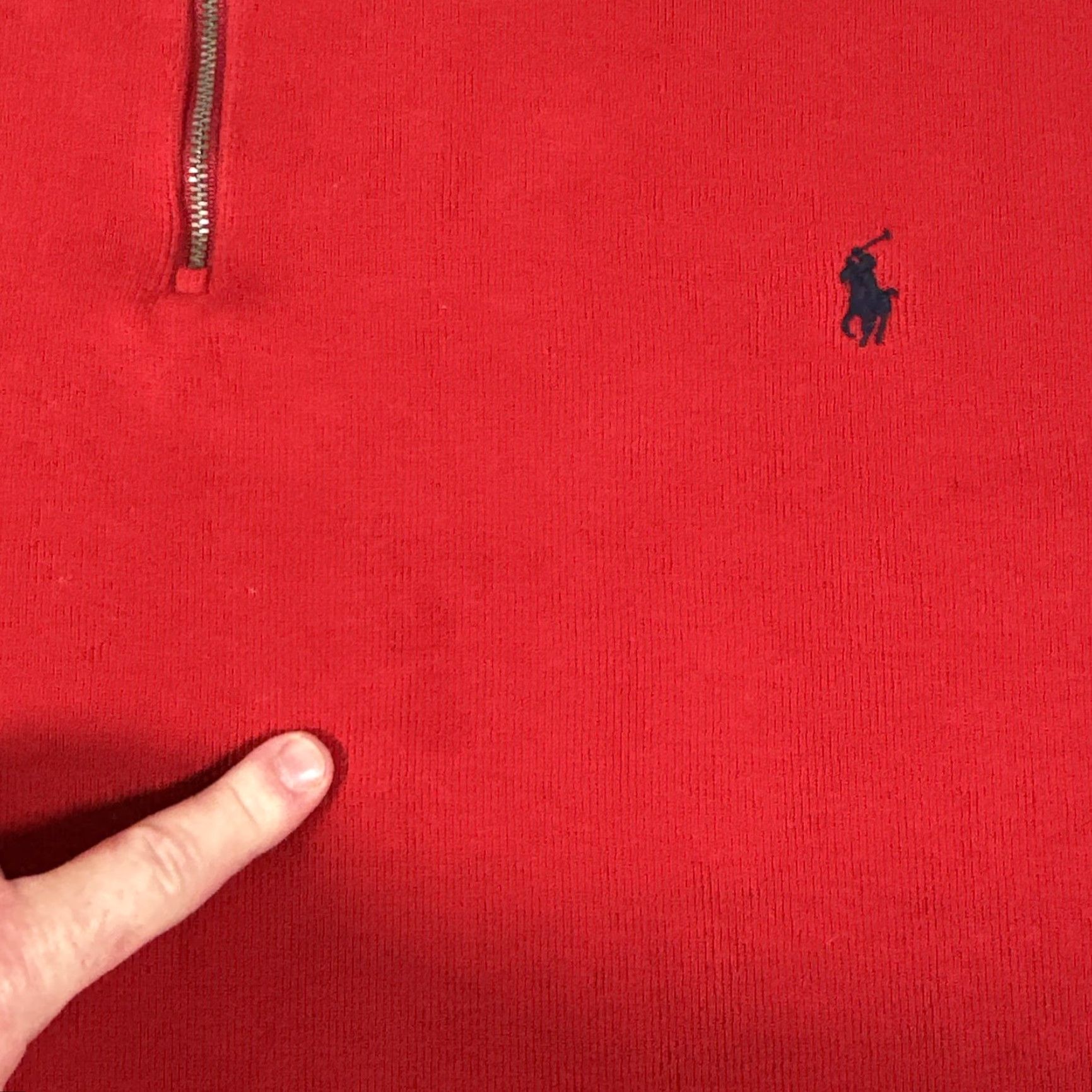 Polo Ralph Lauren VINTAGE Polo Ralph Lauren Sweater Mens 4XLT Red Quarter Zip Mock Neck Pullover Knit Size US XXL / EU 58 / 5 - 7 Thumbnail