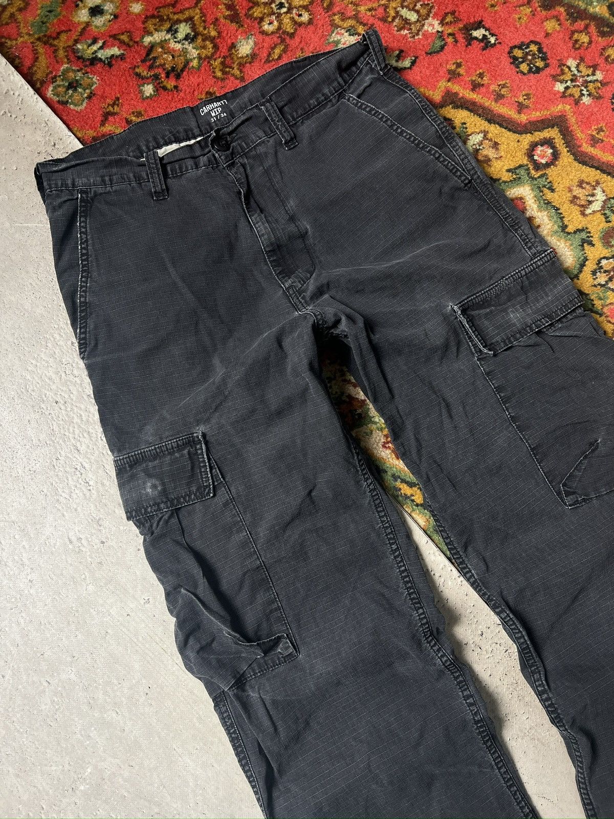 Carhartt Carhartt washed cargo pants baggy fit streetwear style Size US 31 - 2 Thumbnail