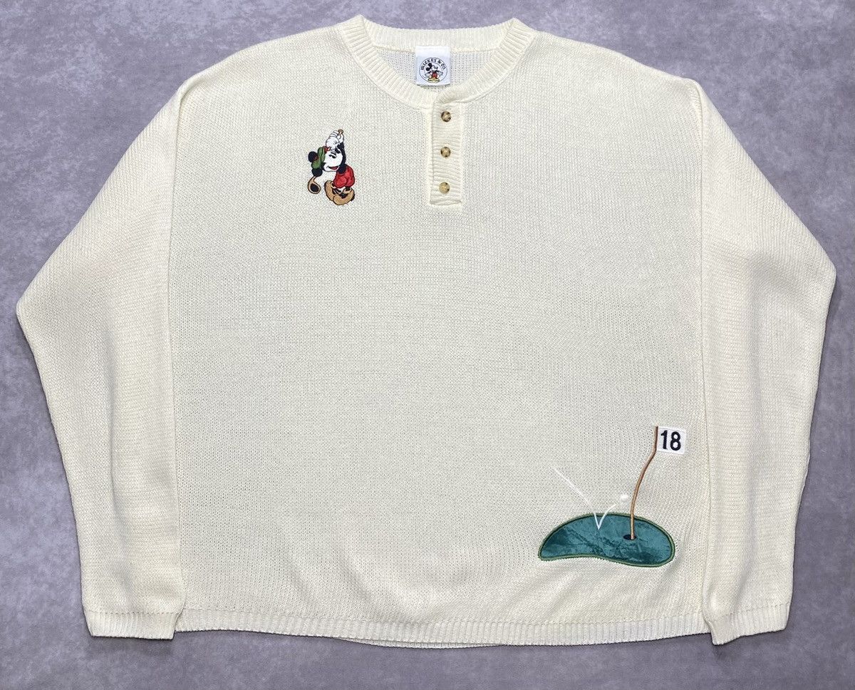 Mickey Mouse 90’s Vintage Mickey & Co Mickey Golf Knit Pullover Size US M / EU 48-50 / 2 - 1 Thumbnail