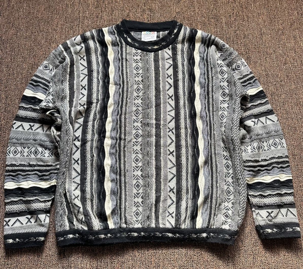 Coogi COOGI Australia Mercerized 3D Knit Sweater Black Grey Size L Size US S / EU 44-46 / 1 - 1 Thumbnail