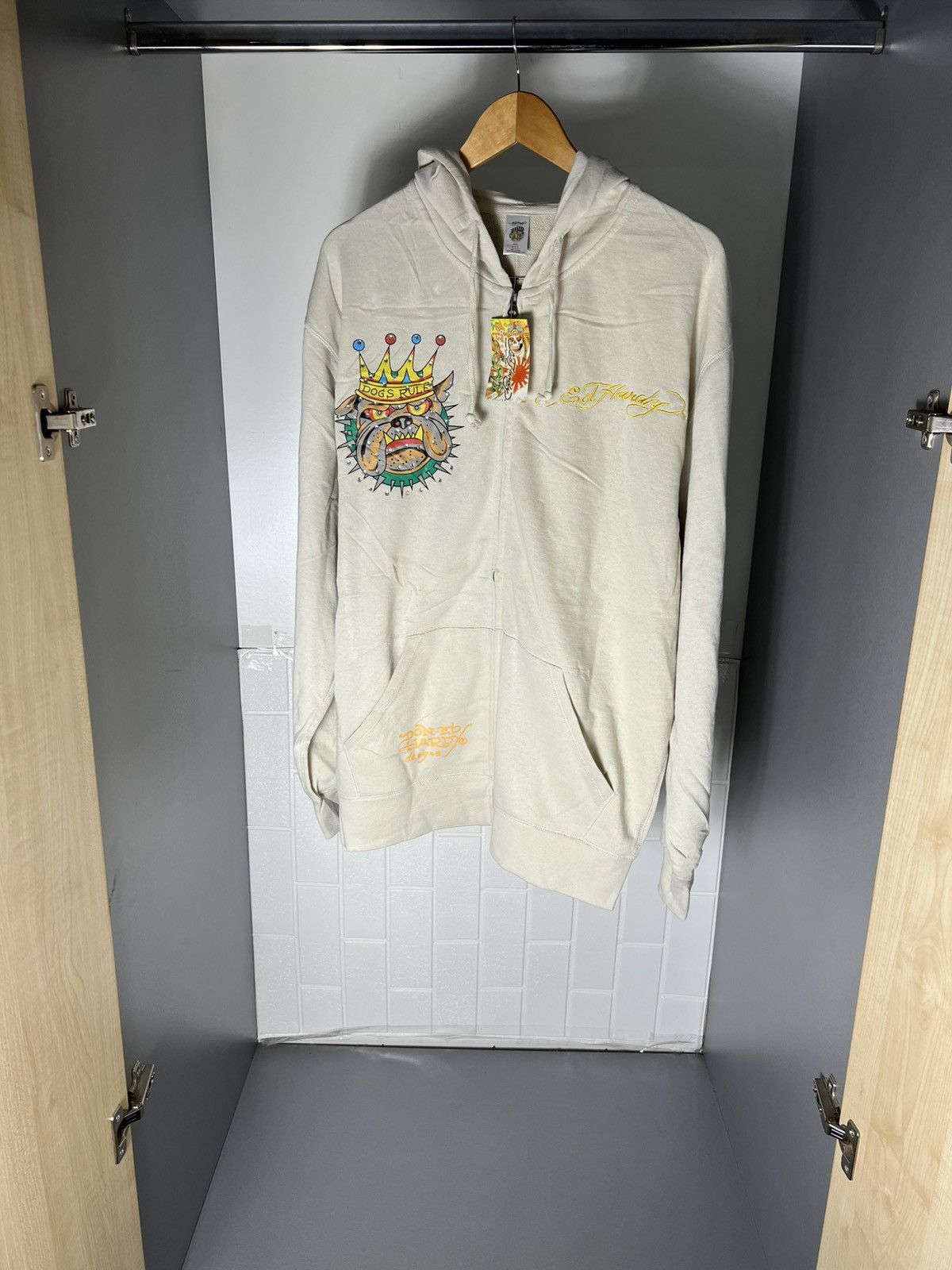 Ed Hardy VINTAGE ED HARDY BY CHRISTIAN AUDIGIER DESIGNER JAPANESE Y2K Size US XXL / EU 58 / 5 - 6 Thumbnail