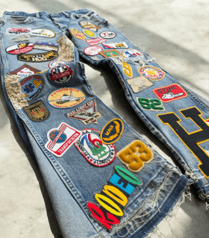 Japanese Brand Y2K Gothic Embroidered Jeans Size US 32 / EU 48 - 8 Thumbnail