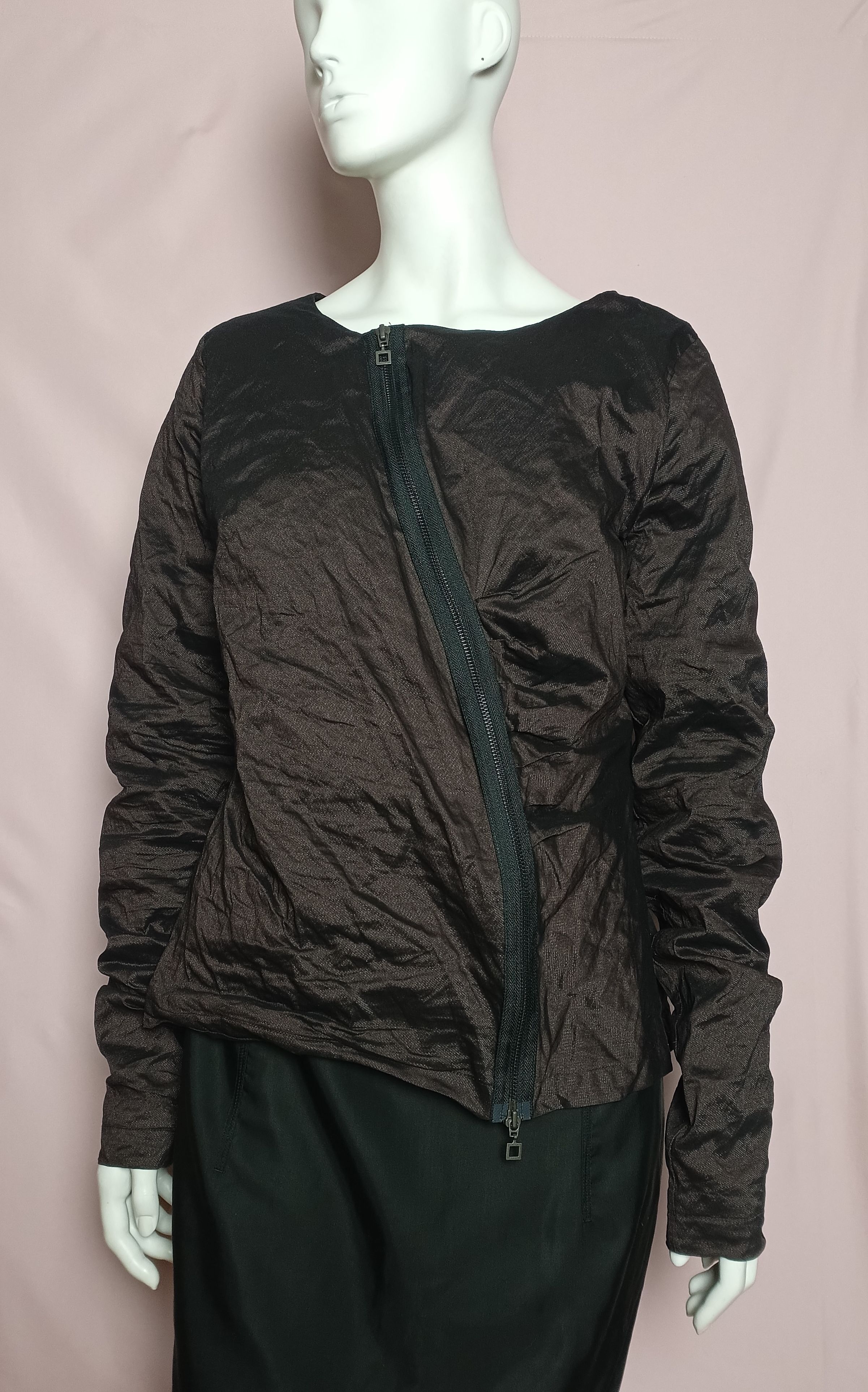 Sarah Pacini Sarah Pacini Brown Long Sleeve Top Sparkle Finish Size 3 Size L / US 10 / IT 46 - 7 Thumbnail