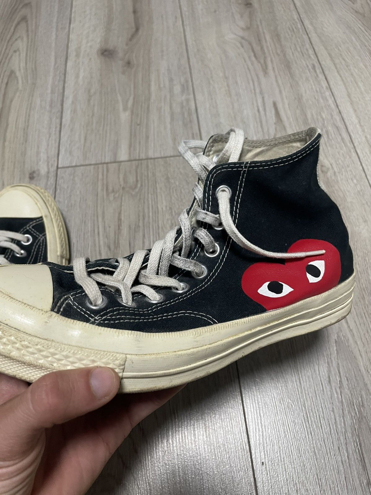 Comme des Garcons × Converse Comme des Garcons Converse Hi Top Sneakers Chuck Taylor Size US 7 / EU 40 - 13 Thumbnail