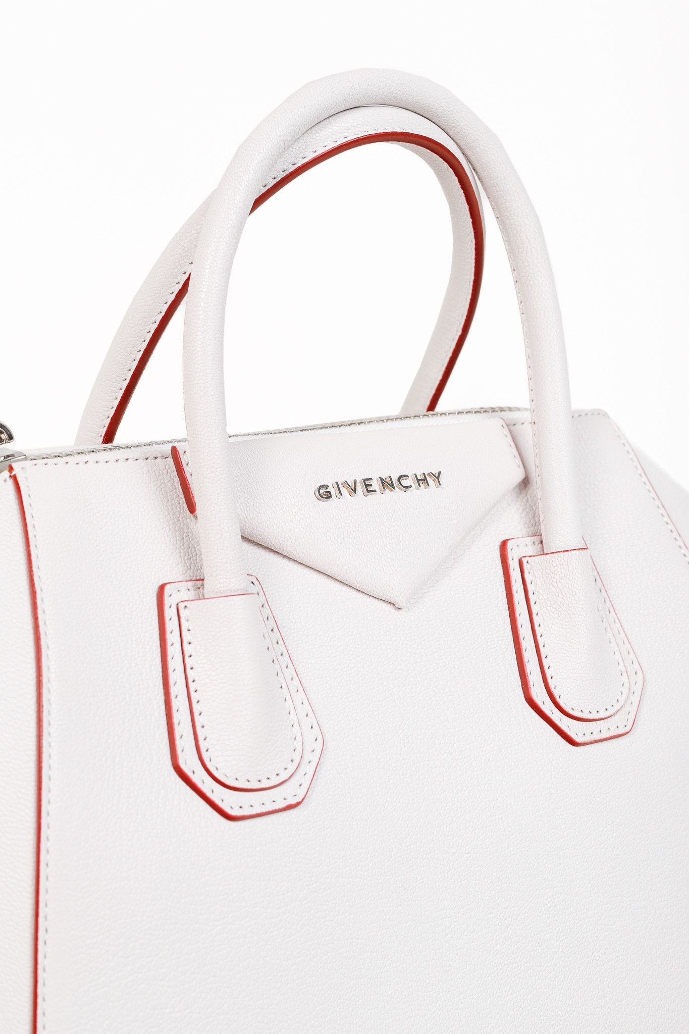 Givenchy Givenchy Sugar Goatskin White Antigona Top Handle Handbag Size ONE SIZE - 7 Thumbnail