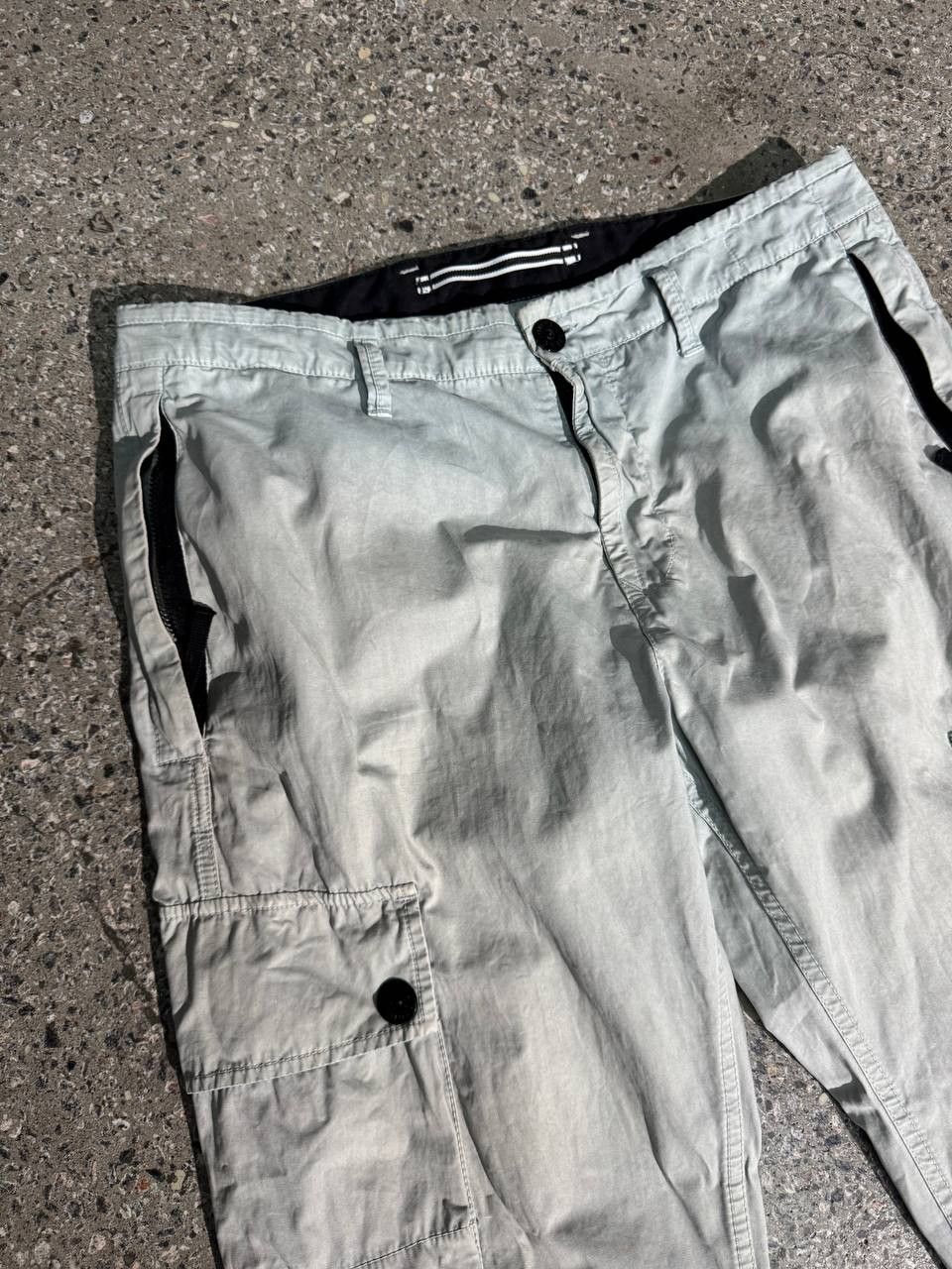 Stone Island Stone Island Garment Dyed Light Blue Cargo Pants Size US 33 - 10 Thumbnail