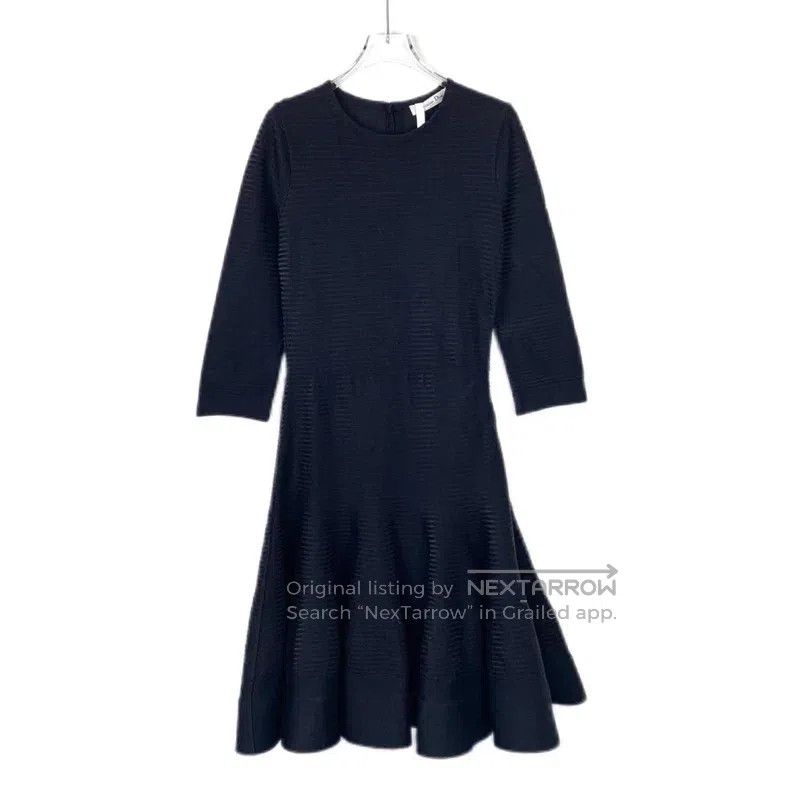 Dior Dior Black striped mulberry silk blend long-sleeved dress Size XS / US 0-2 / IT 36-38 - 1 Thumbnail