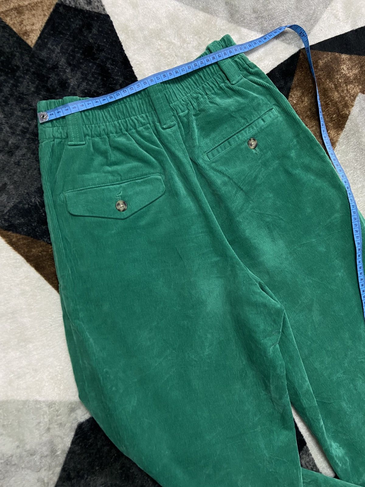 Marni × Uniqlo Marni x Uniqlo Green Corduroy High Waist Pleated Trousers Size 28" / US 6 / IT 42 - 7 Thumbnail