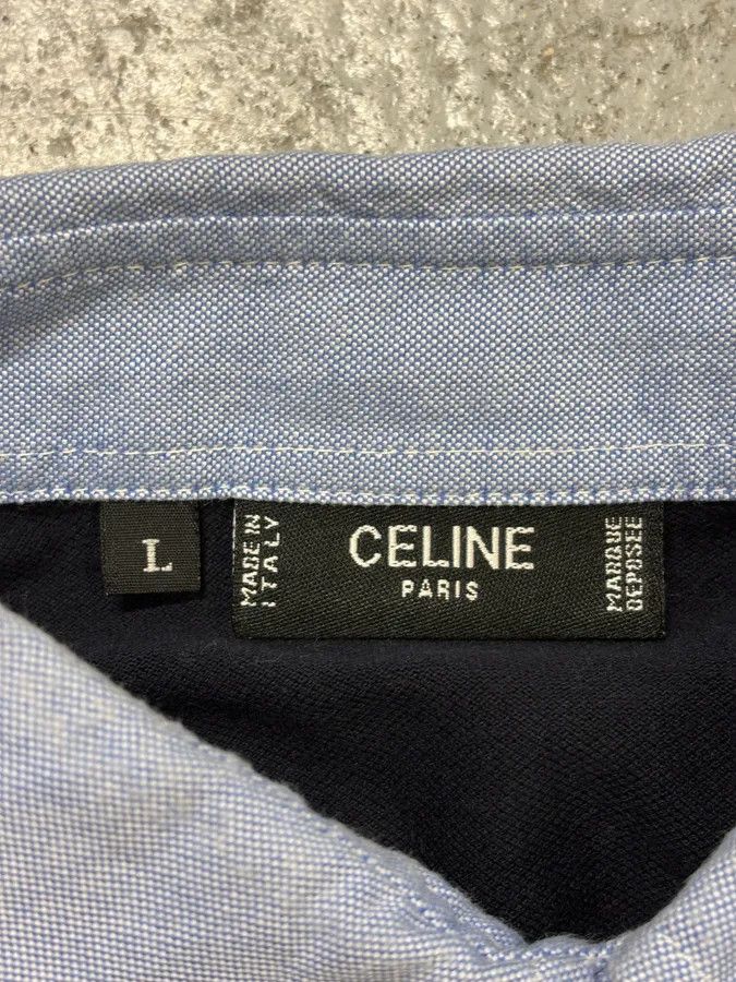 Celine 2000s Celine Navy Classy Pocket Shirt Size US M / EU 48-50 / 2 - 11 Thumbnail