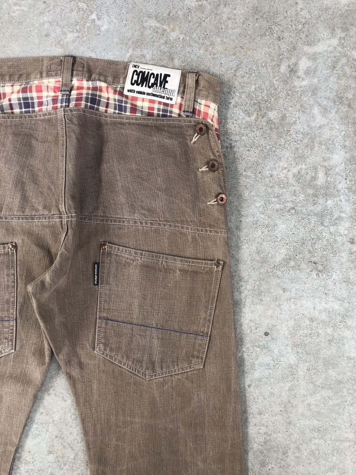Japanese Brand Japanese Concave attempt Distressed Jeans Size US 35 - 11 Thumbnail