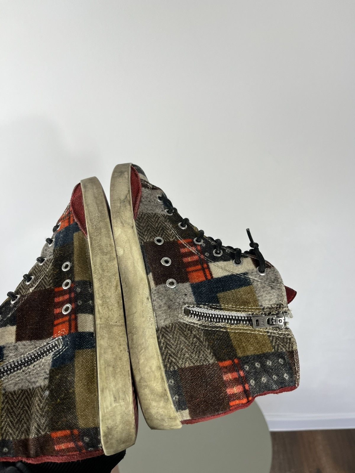 Other Ishikawa Handmade Patchwork High Top Sneakers Shoes EU 38 Size US 7 / IT 37 - 13 Thumbnail