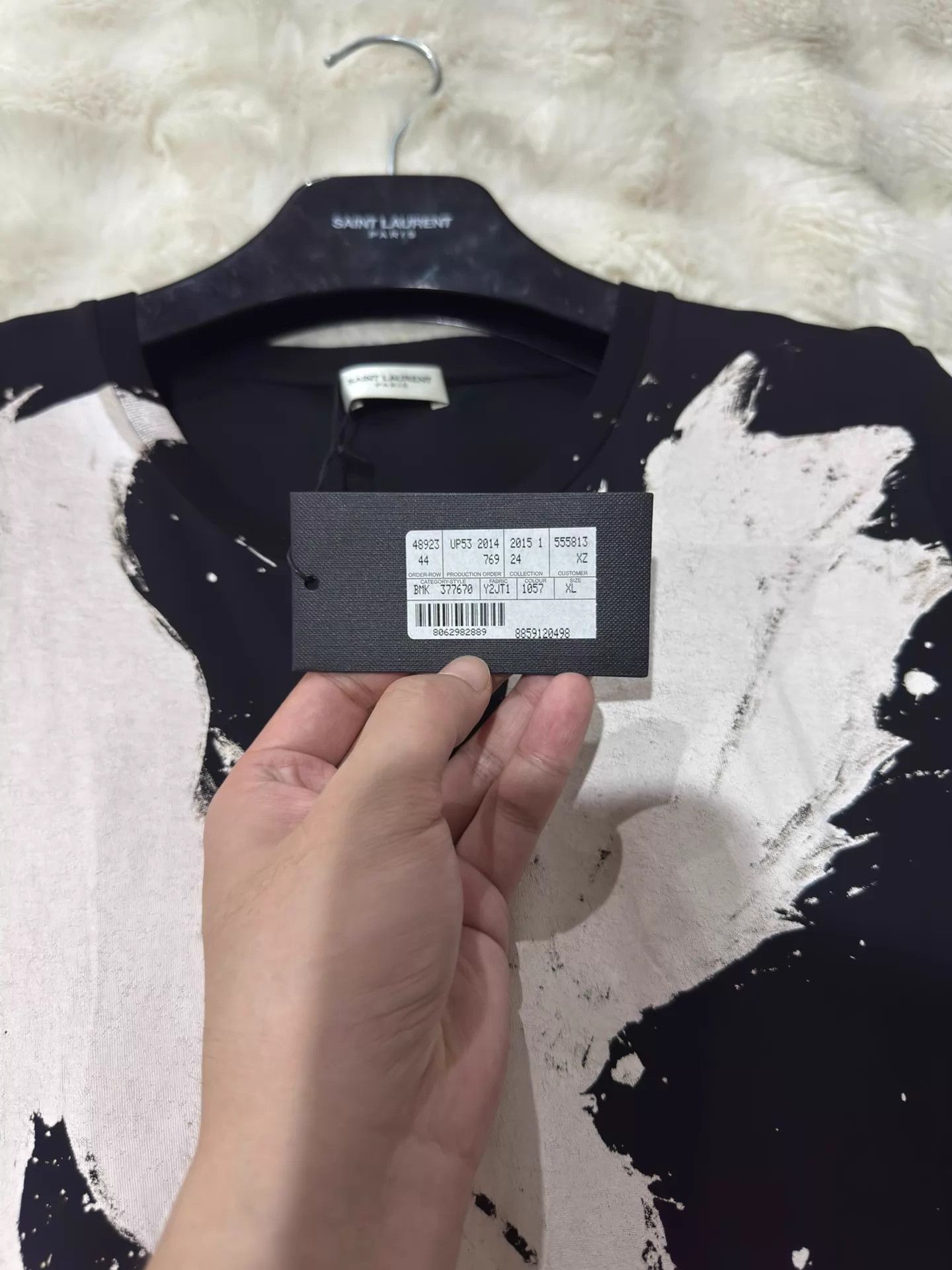Saint Laurent Paris Saint Laurent Oversized Black Men's XL Short Sleeve T-Shirt Size US XL / EU 56 / 4 - 3 Thumbnail