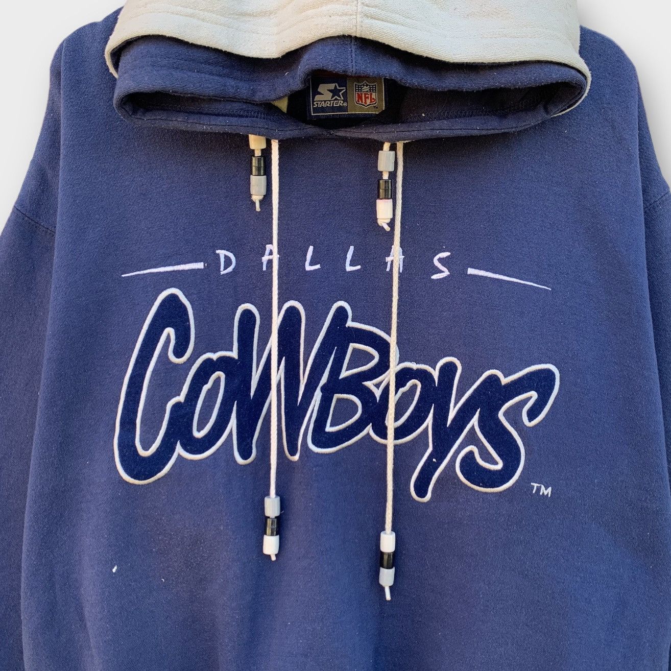 Starter Vintage 90s Starter Dallas Cowboys NFL Embroidered Hoodie Size US L / EU 52-54 / 3 - 5 Thumbnail