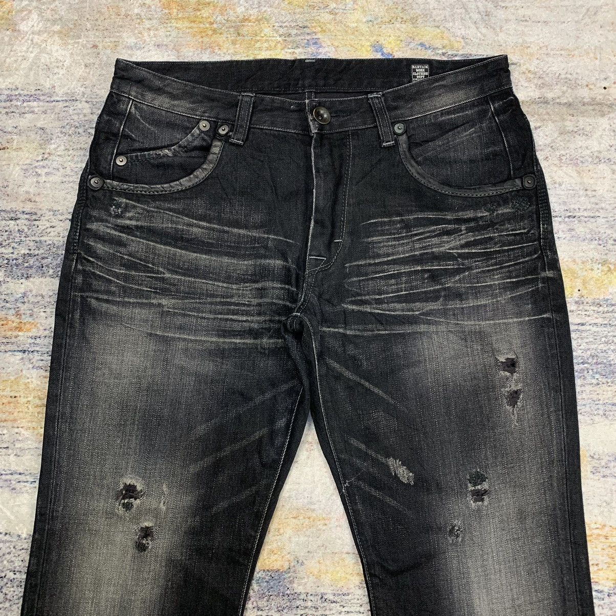 Japanese Brand Bartack wash denim pants Size US 34 / EU 50 - 3 Thumbnail
