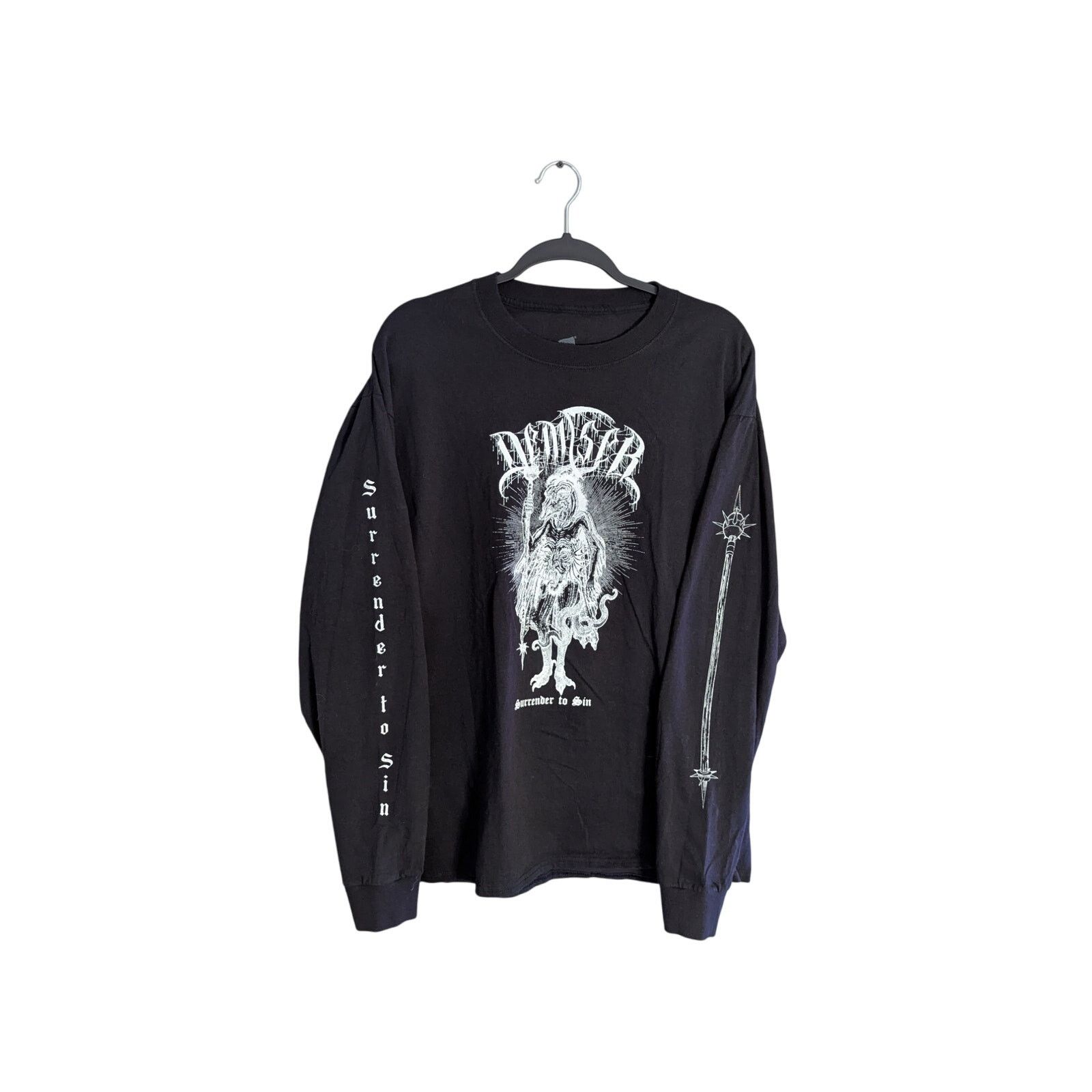 Band Tees × Hanes Demiser "Surrender to Sin" metal band tee long sleeve XL Size US XL / EU 56 / 4 - 1 Thumbnail
