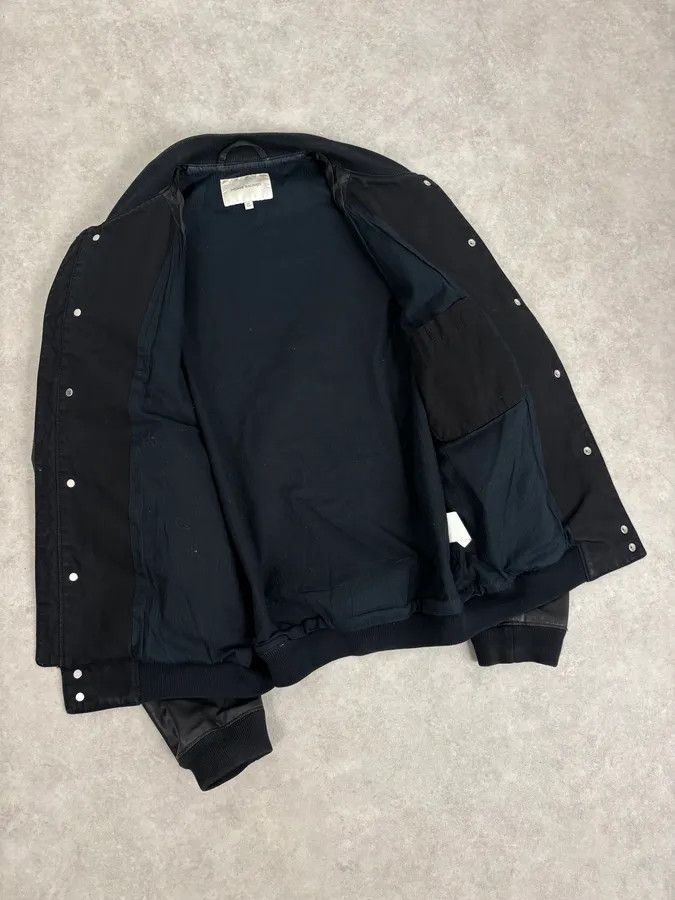 Balmain FW2012 Pierre Balmain Buttoned Waxed Black Bomber Jacket Size US M / EU 48-50 / 2 - 7 Thumbnail
