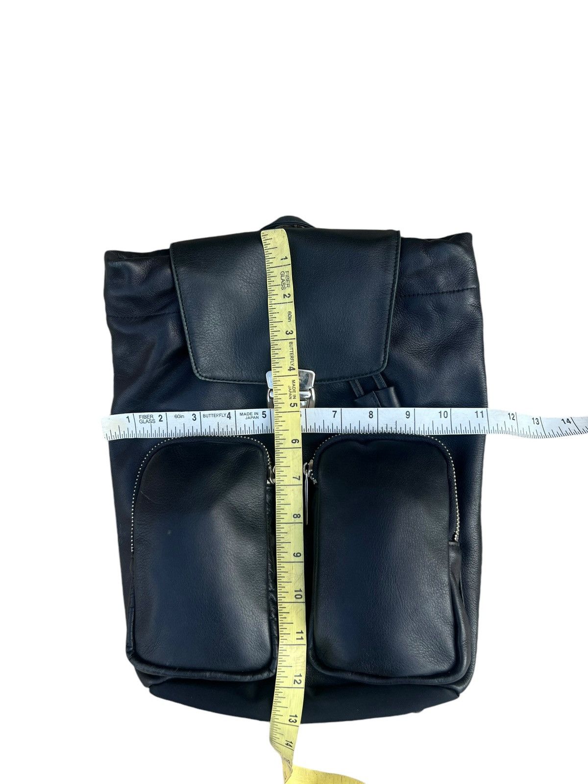 Leather Vintage 90s UCOB Patina Black Leather Cargo Backpack Bag Size ONE SIZE - 25 Thumbnail