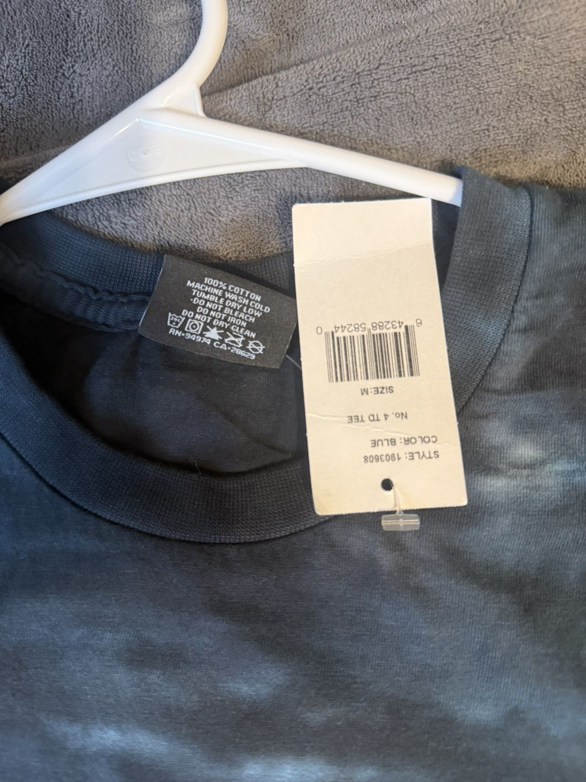 Stussy Stussy No.4 Blue Gradient tie dyed tee size MD Size US L / EU 52-54 / 3 - 3 Thumbnail