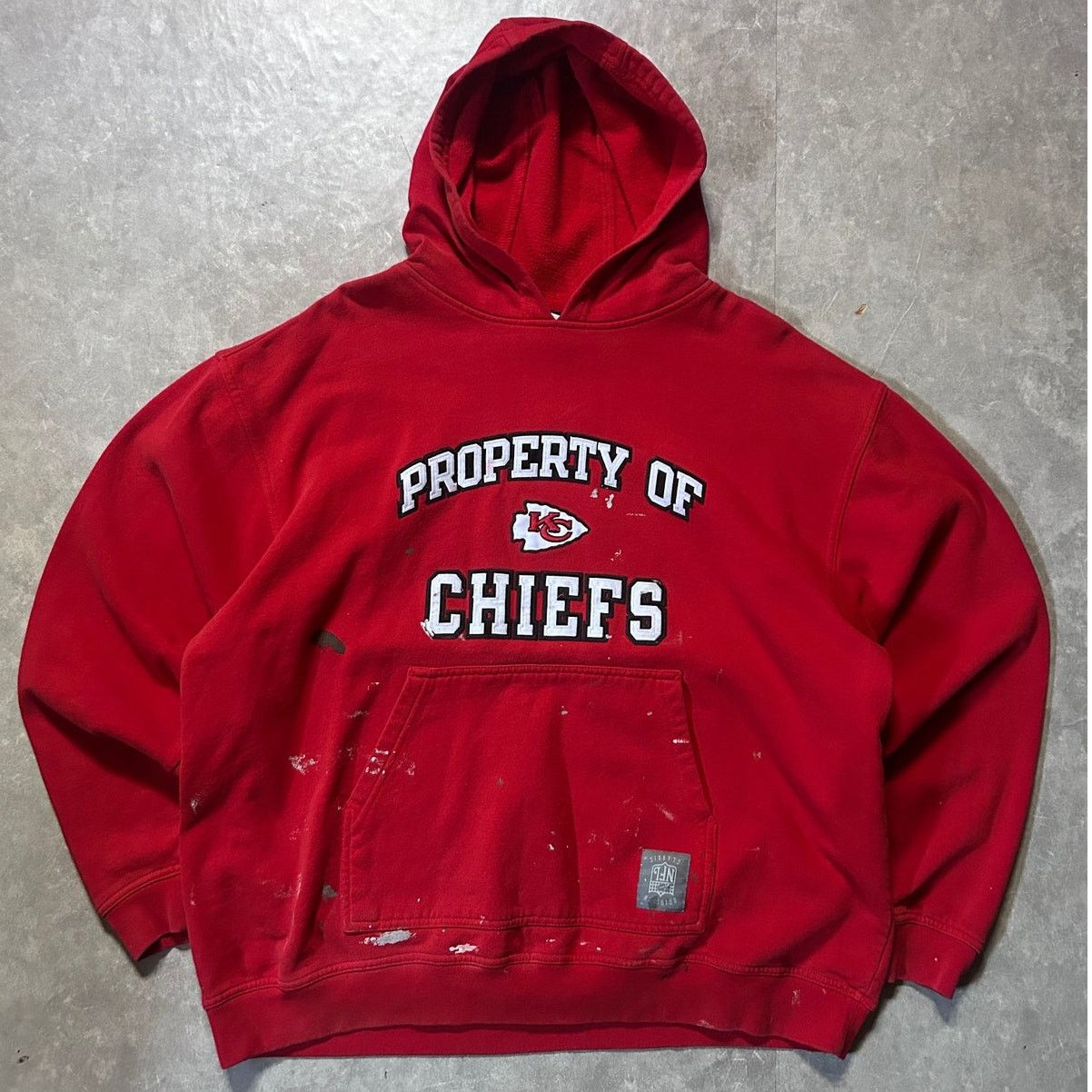 Reebok 00's Vintage Kansas City Chiefs Reebok Paint Red Hoodie -XL Size US L / EU 52-54 / 3 - 1 Thumbnail