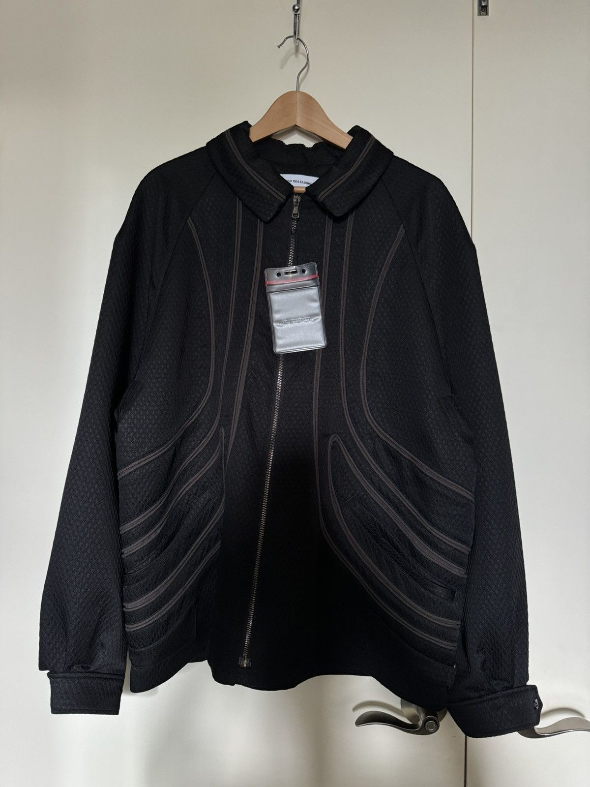 image of Kiko Kostadinov Giran Piping Jacket in Black, Men's (Size Large)