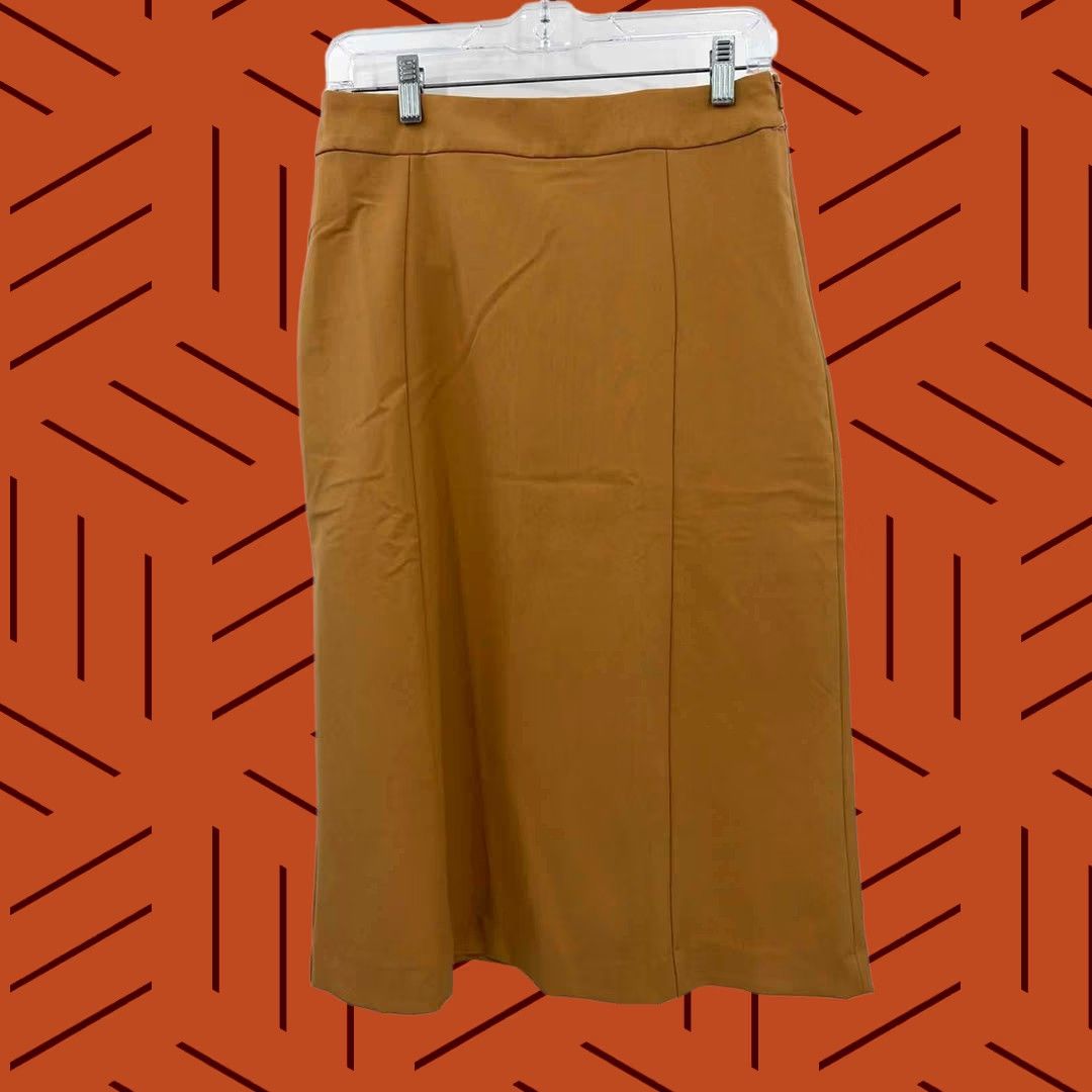 Vintage Pre-Owned MNG Tan Midi Pencil Skirt Size Medium Size 32" / US 10 / IT 46 - 1 Thumbnail