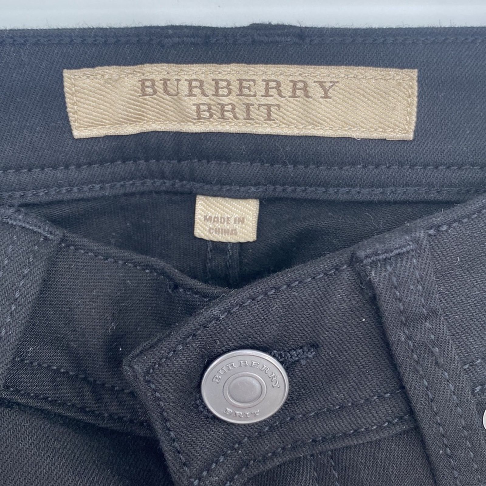 Burberry Burberry Brit Slim Skinny Black Jeans New with Tags Size 26 Size 26" / US 2 / IT 38 - 4 Thumbnail