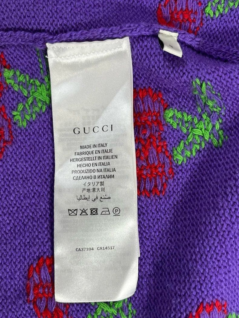 Gucci Gucci Cherry purple knitted cardigan sweater 2501-Nextarrow Size US S / EU 44-46 / 1 - 6 Thumbnail