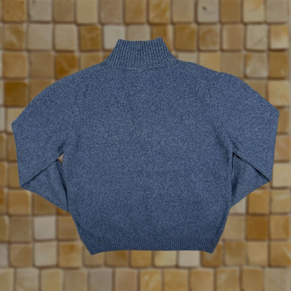 Marlboro VINTAGE Marlboro Classics Jumper Blue 1/4 Zip Wool Blend Knit Pullover Men M Large Logo Mini Size US M / EU 48-50 / 2 - 1 Thumbnail
