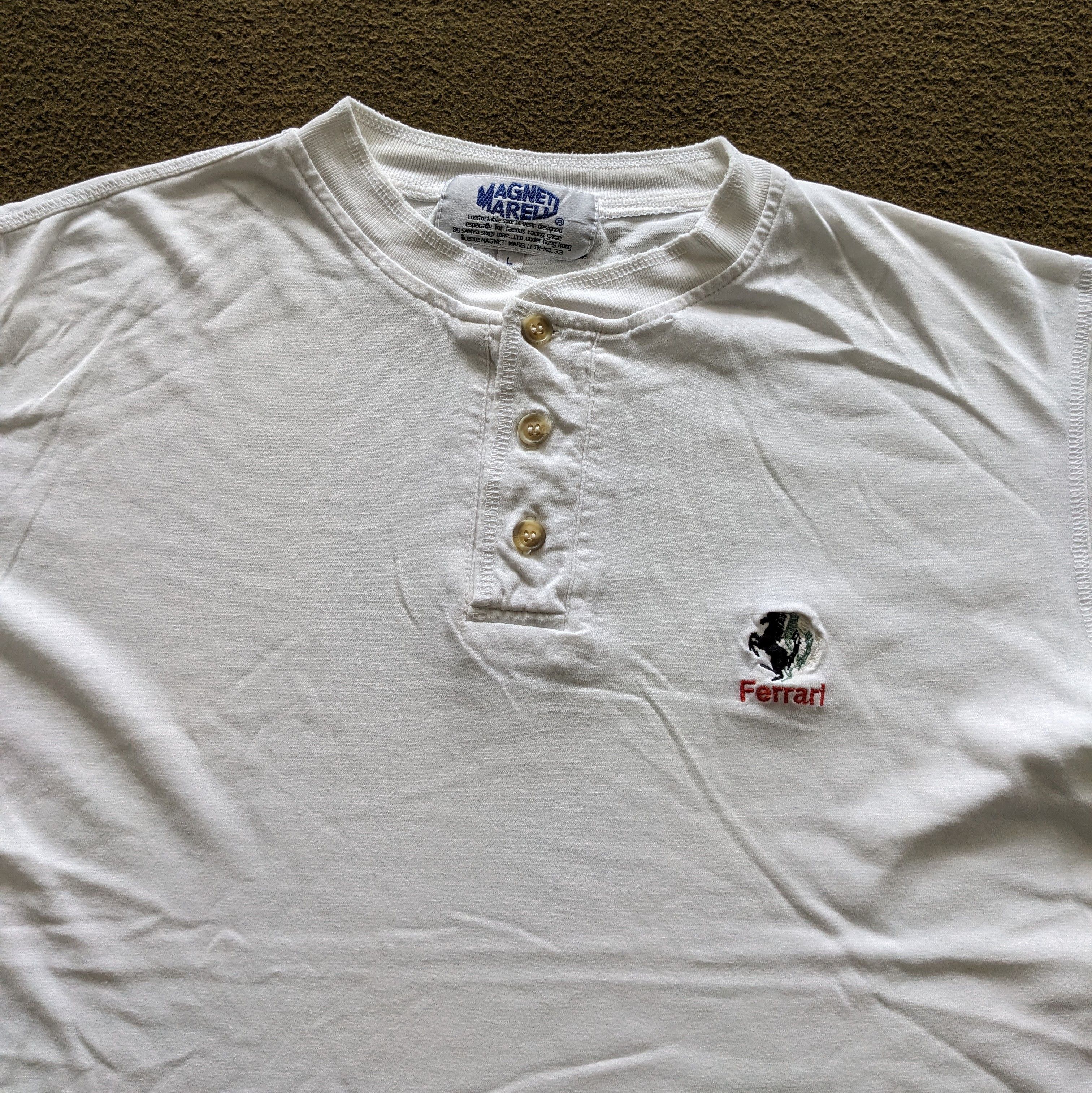 Vintage Vintage MAGNETI MARELLI FERRARI Formula One T-shirt Size US M / EU 48-50 / 2 - 2 Thumbnail