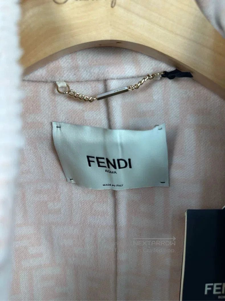 Fendi Fendi Pink Cropped Wool Blend Jacket . Size M / US 6-8 / IT 42-44 - 3 Thumbnail