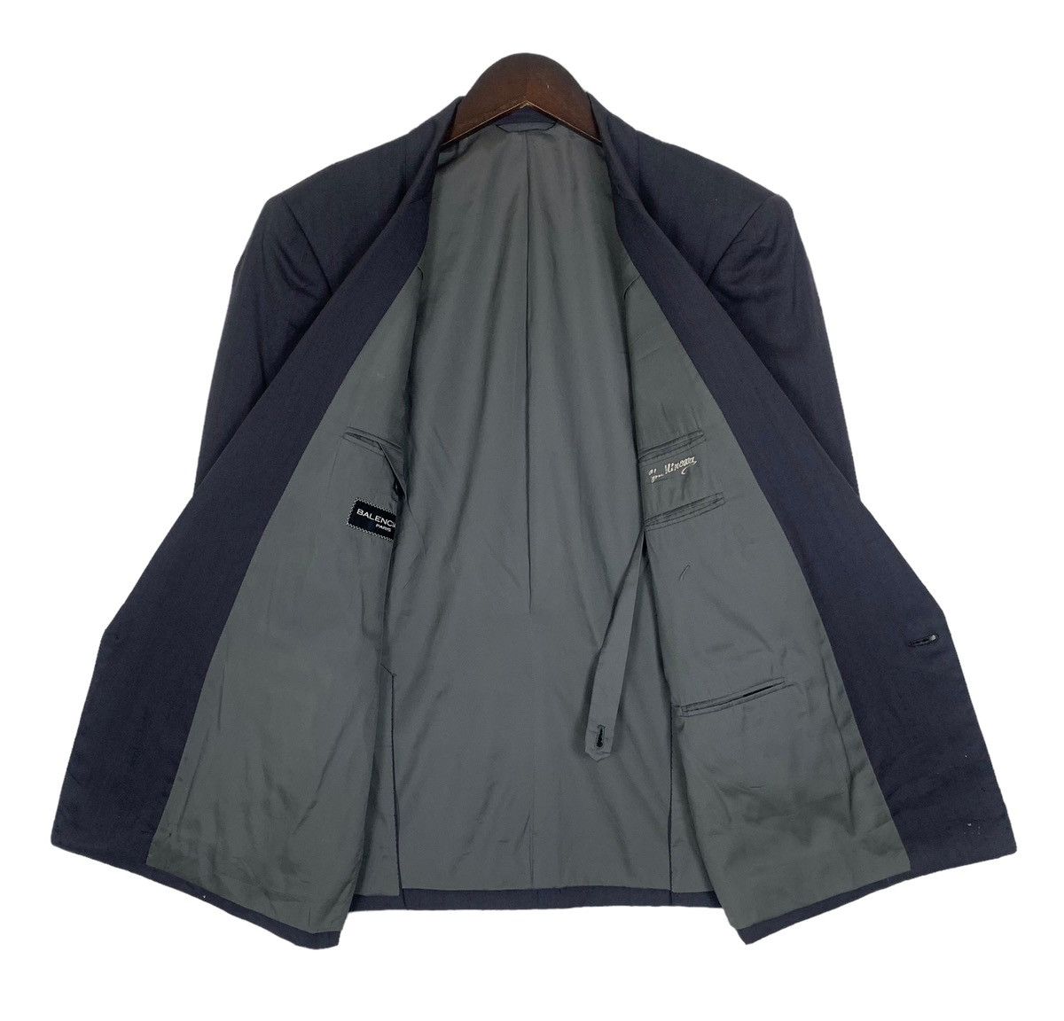 Balenciaga × Designer Balenciaga Paris Designer Luxury Blazer Coat Colour DarkGrey Size US S / EU 44-46 / 1 - 7 Thumbnail