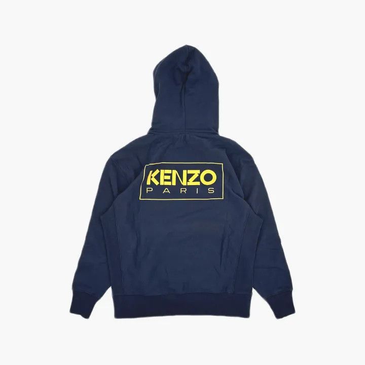 Kenzo Kenzo Logo Print Hoodie in Navy Blue -2507 Size US XS / EU 42 / 0 - 3 Thumbnail