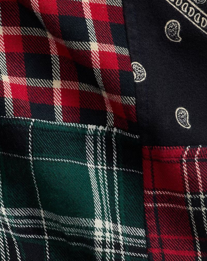 Polo Ralph Lauren Polo Ralph Lauren Classic Fit Patchwork Flannel Workshirt Size US L / EU 52-54 / 3 - 6 Thumbnail